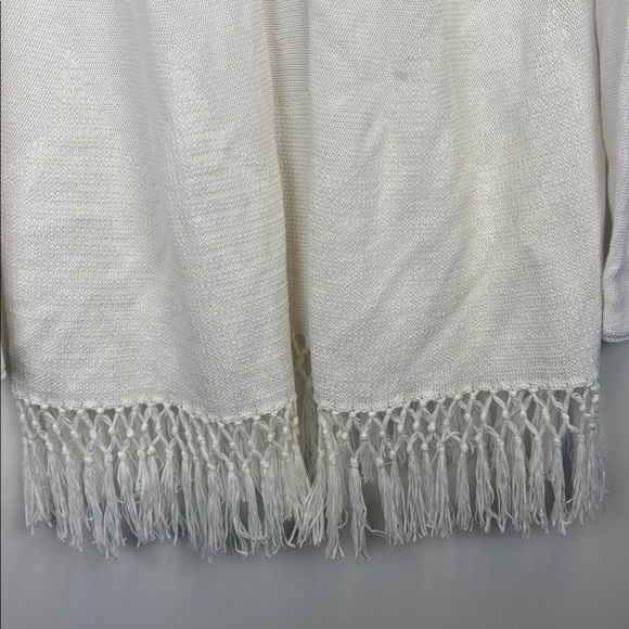 Lilly Pulitzer Tatum White Fringe Cardigan Size Large - Picture 8 of 11